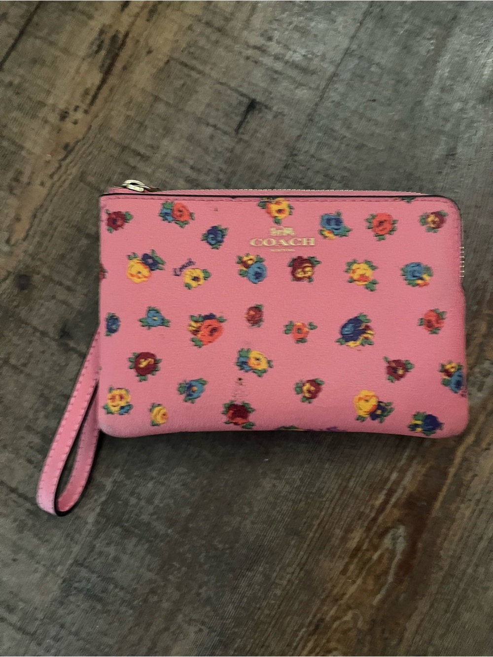 Coach wristlet floral